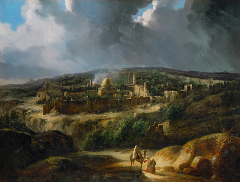 View of Jerusalem from the Valley of Jehoshaphat à Auguste Forbin