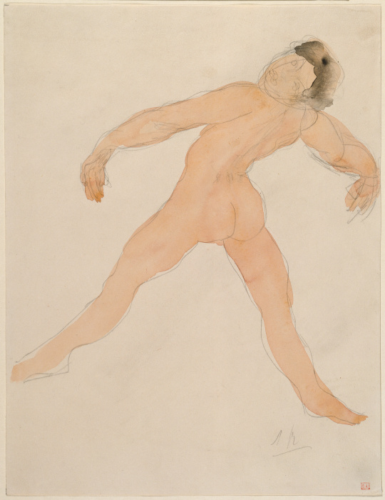 Woman Dancing with Her Head Thrown Back, rear view à Auguste Rodin