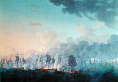 The Battle of Louisbourg on the 21st July 1781 à Auguste Rossel De Cercy
