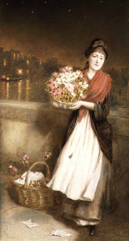 A London Flower Girl à Augustus Edward Mulready