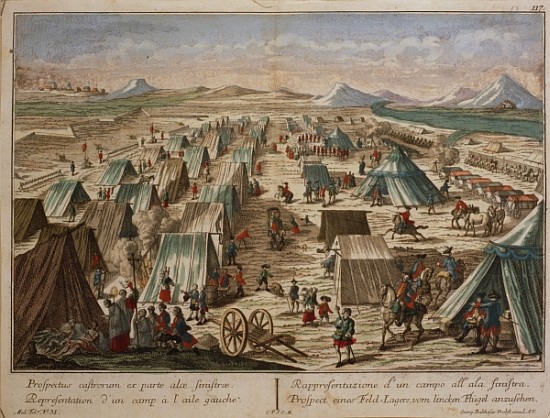Military camp, c.1780 à Ecole autrichienne