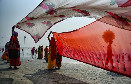 Street Drama at Gangasagar