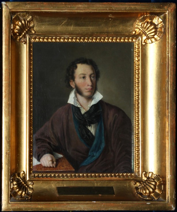 Portrait of the author Alexander S. Pushkin (1799-1837) Copy after V. Tropinin à Awdotja Petrowna Jelagina