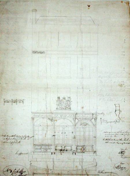 Design for Nicholson's State Lottery Office, No. 3 Cockspur Street, City of London à Baker