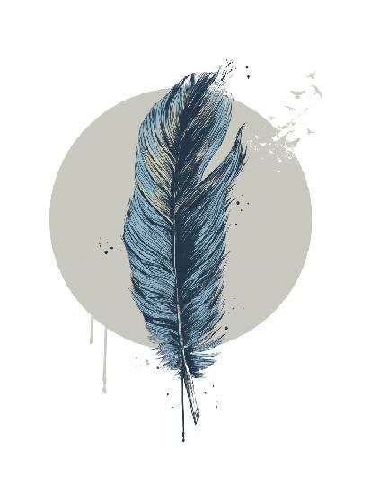 Feather in a circle