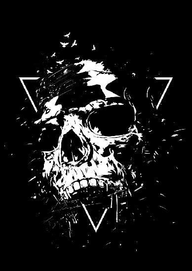 Skull X (bw)