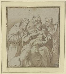 Die Heilige Familie mit dem Heiligen Franziskus