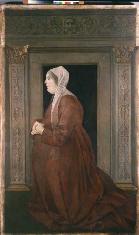 Bildnis der Eleonora von Aragon (1450-1493), seit 1473 Gemahlin des Ercole I à Baldassare Estense