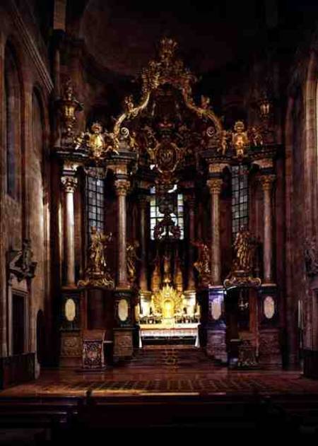 The high altar in the east choir, designed à Balthasar  Neumann