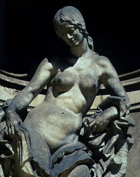 Detail from a sculpture of a nymph à Balthasar Permoser