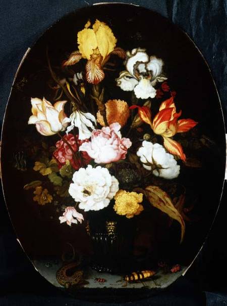 Still Life of Flowers in a Vase, 1624 à Balthasar van der Ast