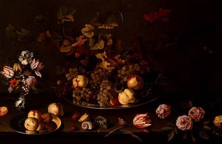 Still Life of Fruit, Flowers and Shells à Balthasar van der Ast
