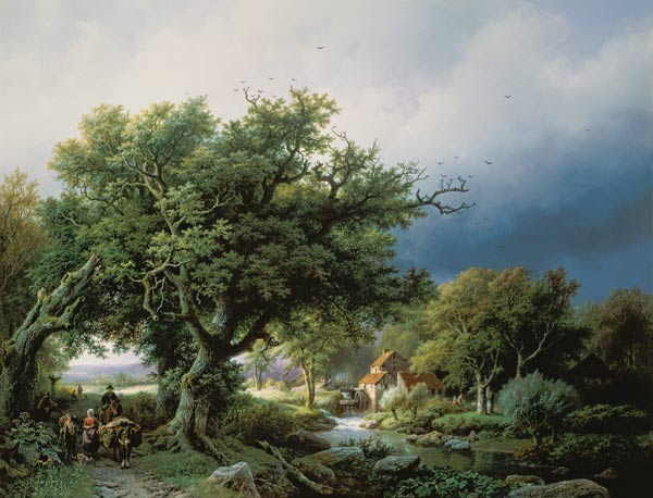 Landscape with a Mill à Barend Cornelisz Koekkoek