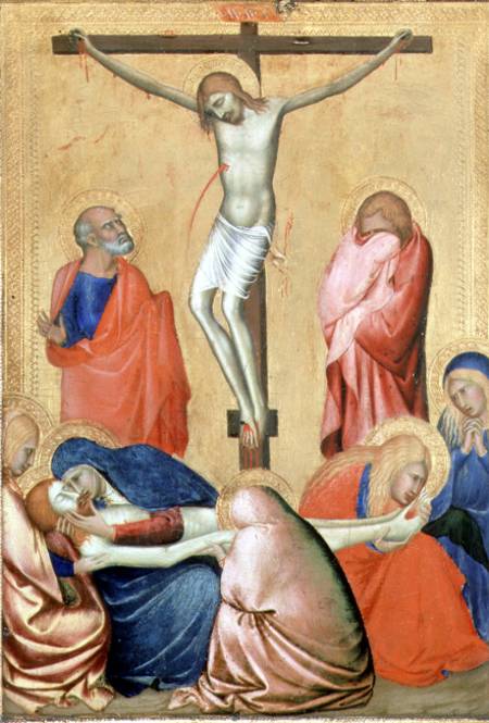 The Crucifixion and the Lamentation à Barna  da Siena