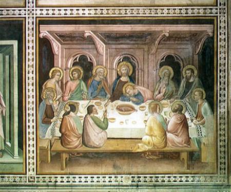 The Last Supper, from a series of Scenes of the New Testament à Barna  da Siena
