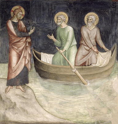 The Calling of St. Peter, from a series of Scenes of the New Testament (fresco) à Barna  da Siena