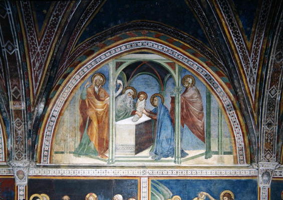The Circumcision, from a series of Scenes of the New Testamant (fresco) à Barna  da Siena