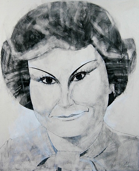 Portrait of Angela Rippon, illustration for The Media Mob (gouache and pencil on paper) à Barry  Fantoni
