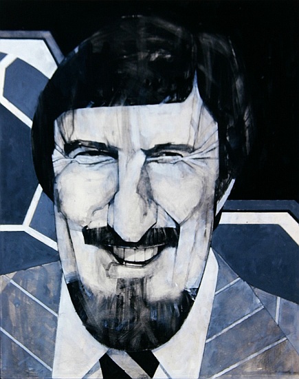 Portrait of Jimmy Hill, illustration for The Listener, 1970s à Barry  Fantoni