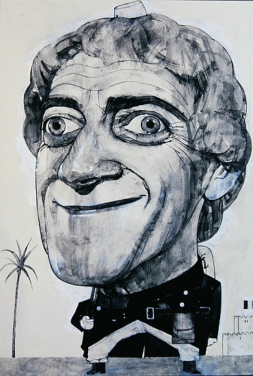 Portrait of Marty Feldman, illustration for The Sunday Times, 1970s à Barry  Fantoni