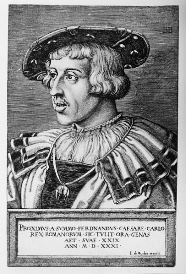 Portrait of Ferdinand I of Habsburg à Barthel Beham