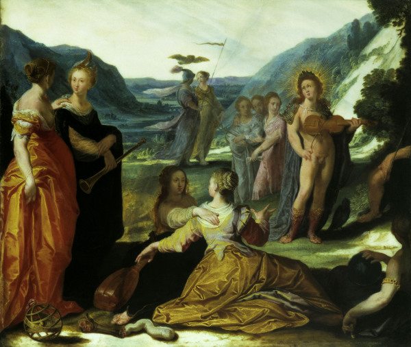 B.Spranger / Apollo, Pallas and Muses à Bartholomäus Spranger
