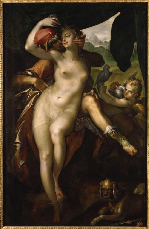 Venus et Adonis à Bartholomäus Spranger