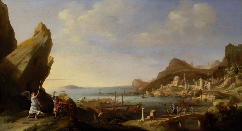 Coastal Landscape with Balaam and the Ass à Bartholomeus Breenbergh