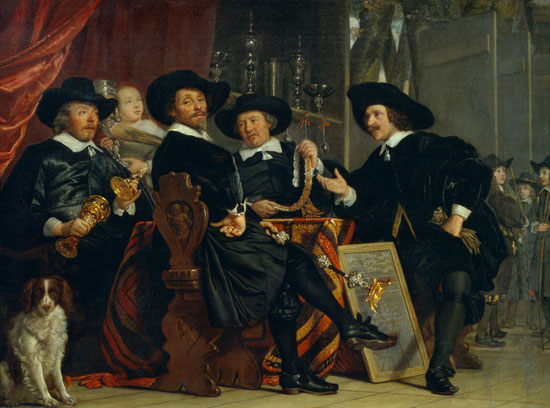 Les chefs de corporation d'Amsterdam des St. Sébastiens-Armbrustschuetzen à Bartholomeus van der Helst