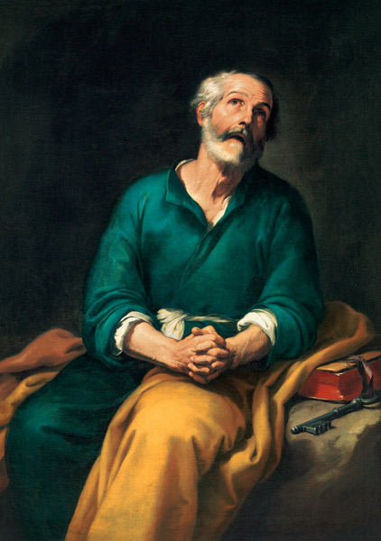 Saint Pierre en larmes à Bartolomé Esteban Perez Murillo