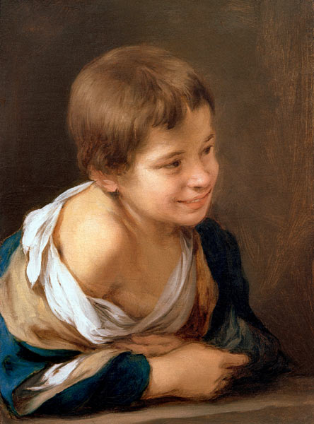 A Peasant Boy Leaning on a Sill à Bartolomé Esteban Perez Murillo