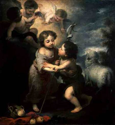 The Infants Christ and John the Baptist à Bartolomé Esteban Perez Murillo
