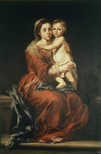 Madonna of the Rosary / Murillo à Bartolomé Esteban Perez Murillo