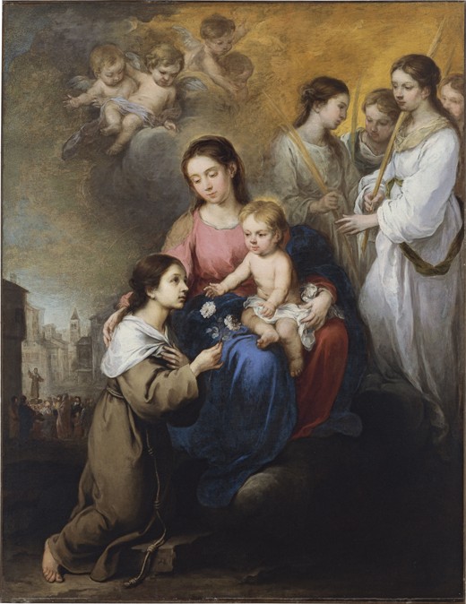 The Virgin and Child with Saint Rose of Viterbo à Bartolomé Esteban Perez Murillo