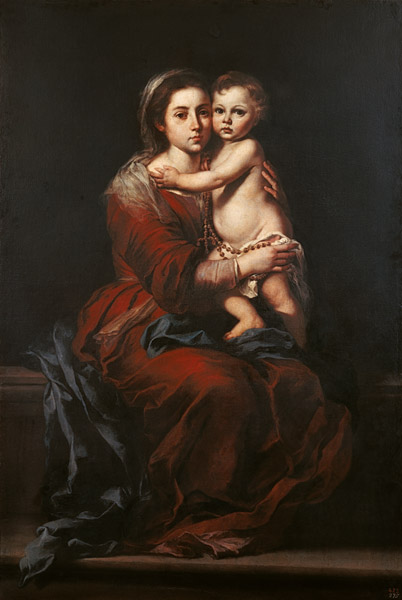 Madonne avec le rosaire à Bartolomé Esteban Perez Murillo