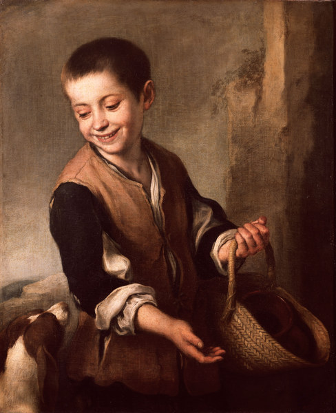Murillo / Boy with Dog / Paint./ c.1660 à Bartolomé Esteban Perez Murillo
