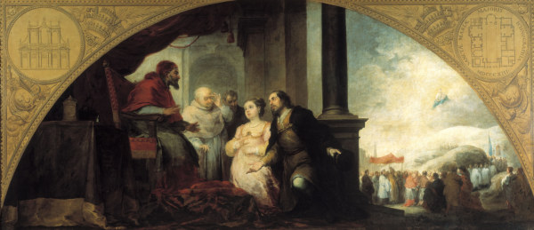 Patrician before Pope Liborius / Murillo à Bartolomé Esteban Perez Murillo