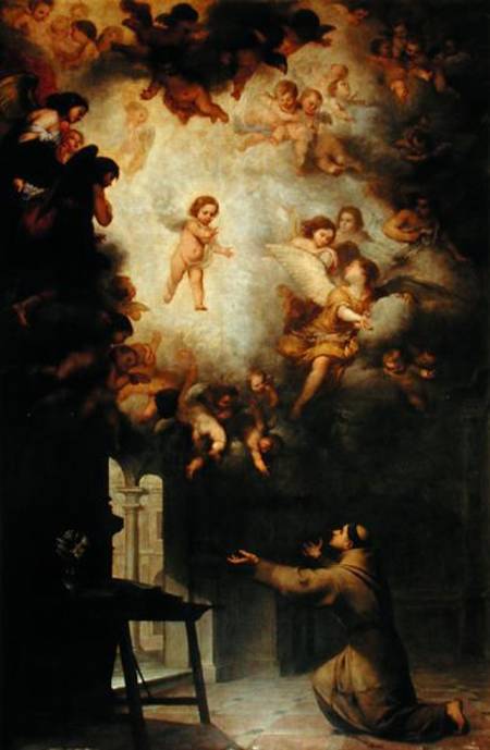 Vision of St. Anthony of Padua (1195-1231) à Bartolomé Esteban Perez Murillo