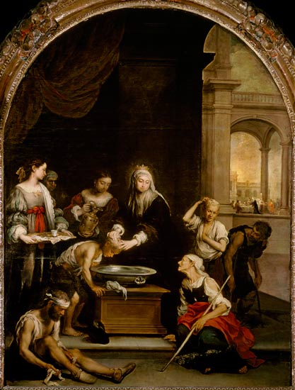 St. Elizabeth of Hungary tending the sick and leprous à Bartolomé Esteban Perez Murillo