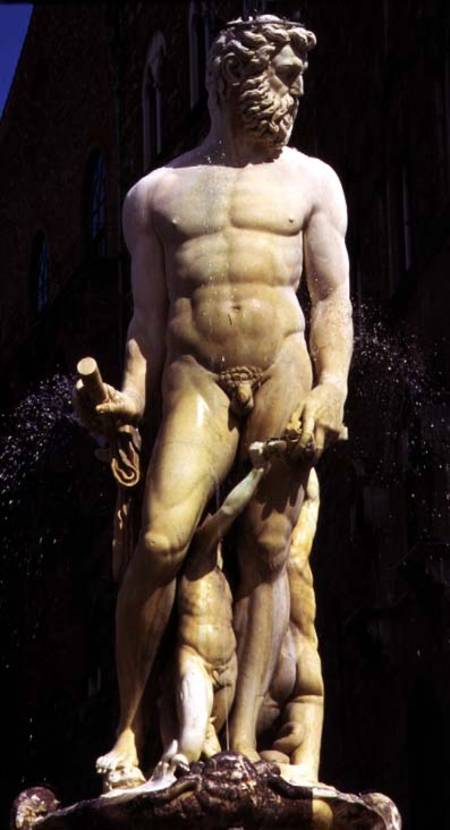 The Fountain of Neptune, detail of the figure of Neptune à Bartolomeo Ammannati