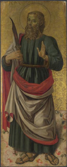 Saint Bartholomew (from Altarpiece: The Virgin and Child with Saints)