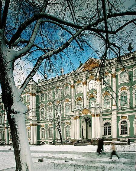 View of the South Facade of the Winter Palace, from Palace Square à Bartolomeo Franceso Rastrelli
