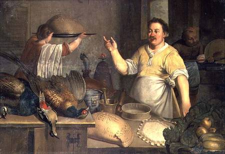 A Baker Preparing Pies à Bartolomeo Passarotti
