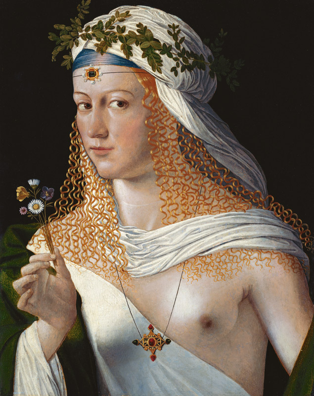 Idealised Portrait of a Courtesan as Flora à Bartolomeo Veneto