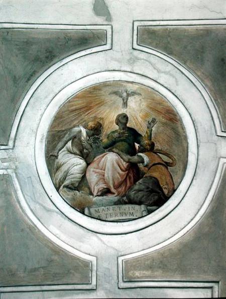 Representation of one of the Virtues, detail from the ceiling of the Grimani Chapel à Battista Franco