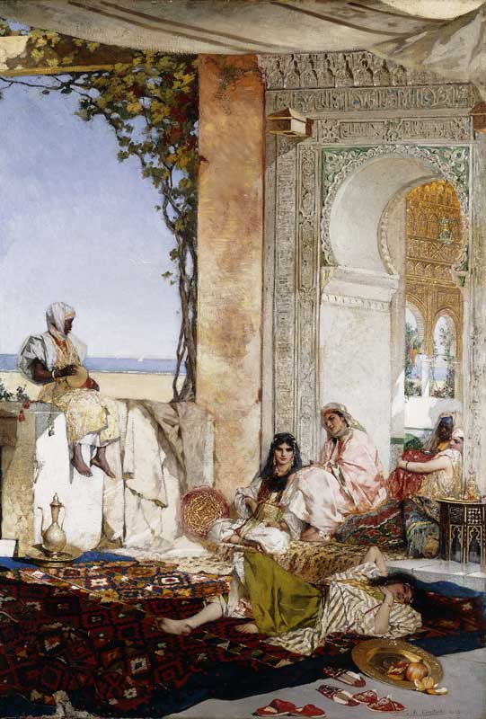 Frauen in einem Harem in Marokko à Benjamin Constant