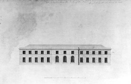 Elevation of the Kitchen Offices of a house, 1815 à Benjamin Dean Wyatt