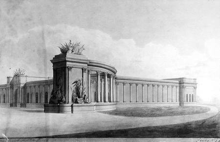 Perspective View of an Entrance Pier at the House à Benjamin Dean Wyatt