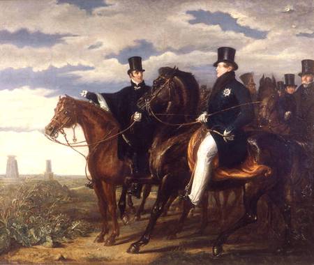 The Duke of Wellington describing the Field of Waterloo to King George IV (1762-1830) à Benjamin Robert Haydon