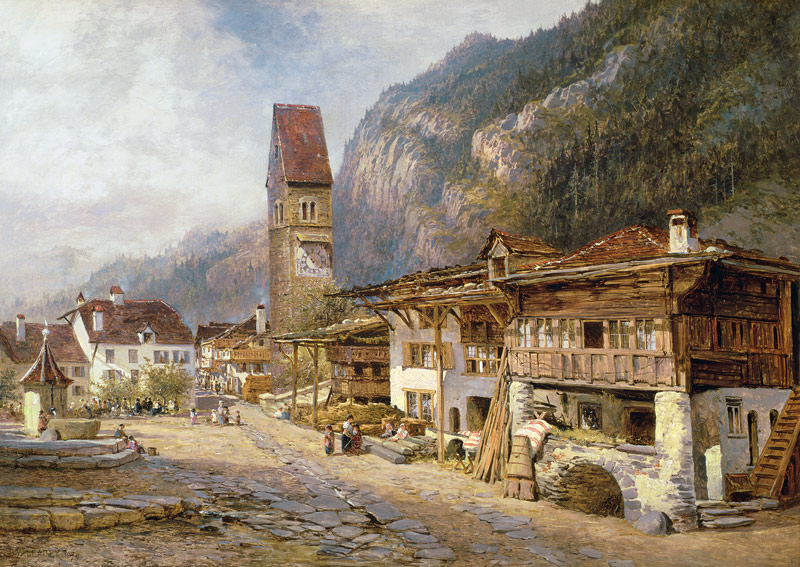 Unterseen, Interlaken: Autumn in Switzerland à Benjamin Williams Leader